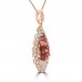 2.91 Ct Pear Shaped Morganite and Diamonds Pendant Necklace in 14k White Gold 2.91 Ct Pear Shaped Morganite and Diamonds Pendant Necklace in 14k White Gold
